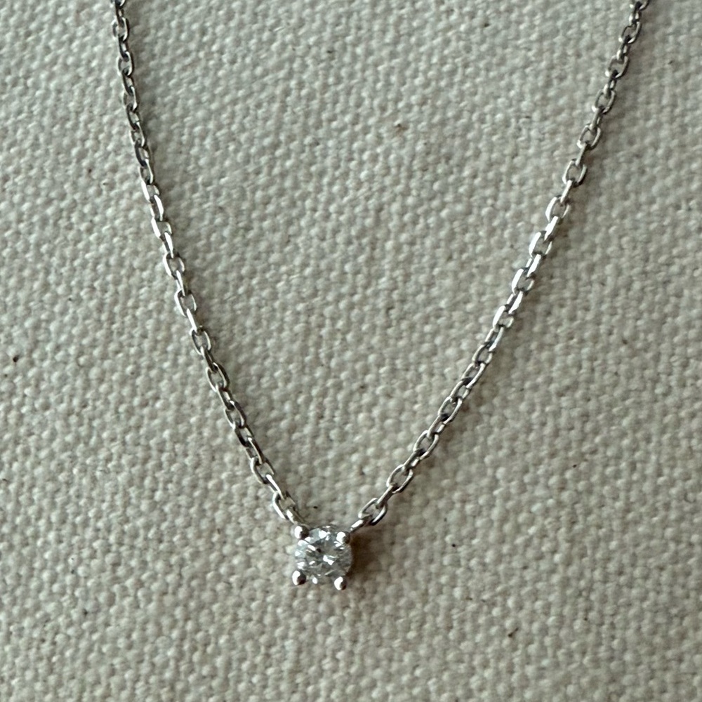 14K White Gold Diamond Necklace Round Brilliant HGL Diamond 11ct Clarity Sl2 - Picture 9 of 10